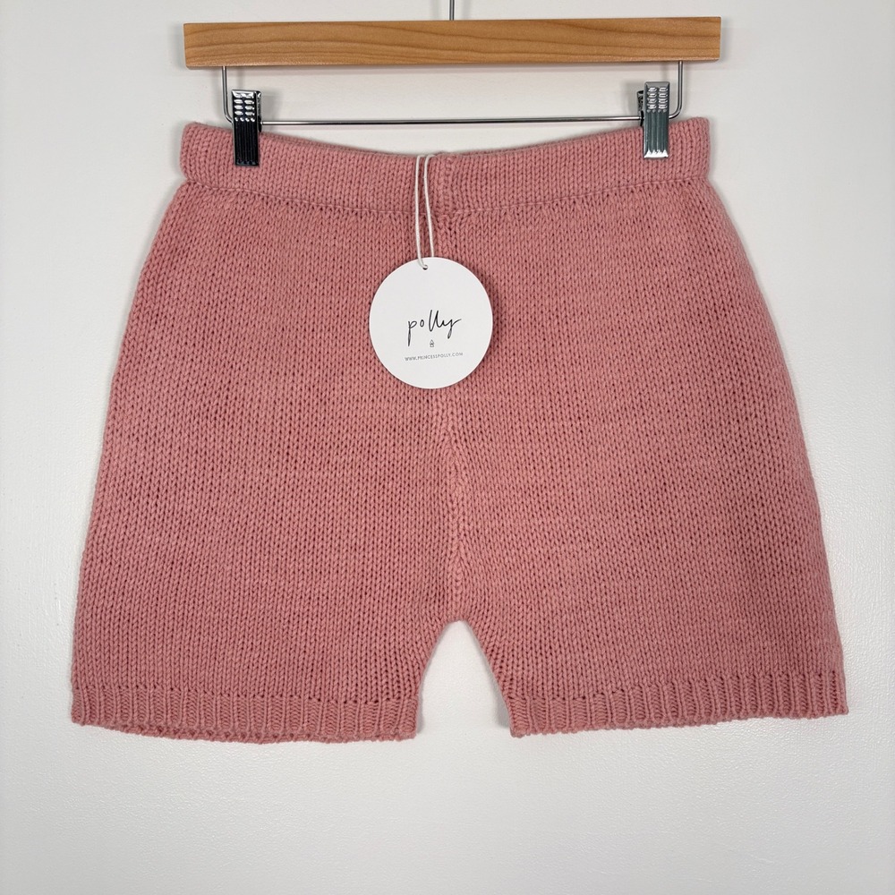 Princess Polly Women‎ Knit Shorts M/L Pink Temptations Set Wool Blend Ribbed New